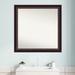 Red Barrel Studio® Signore Bronze Wood 28.25 x 22.25 in. Bathroom Vanity Non-Beveled Wall Mirror Wood in Brown | 30.25 H x 30.25 W in | Wayfair