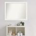 Latitude Run® Vanity White 21.5 in. x 27.5 in. Bathroom Vanity Non-Beveled Wall Mirror Plastic | 25.5 H x 31.5 W in | Wayfair