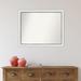 Latitude Run® Eva White Silver Narrow Bathroom Vanity Non-Beveled Wall Mirror Plastic | 25 H x 31 W in | Wayfair 0A10E87D22D04C6A86EBC1E5CF69187F