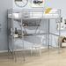 Sulien Twin Metal Loft Loft Bed w/ Built-in-Desk w/ Shelves by Mason & Marbles in Gray | 71 H x 57 W x 77 D in | Wayfair