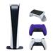 Sony Playstation 5 Digital Edition with Extra Controller and Surge Keypad Bundle - Galactic Purple