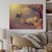 August Grove® Vintage Butterfly Flying To A White Flower - Unframed Photograph on Wood Metal in Blue/Brown/White | 16 H x 32 W x 1 D in | Wayfair