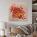 Red Barrel Studio® Red & Orange Autumn Bouquet On White - Traditional Wall Art Panels - Natural Pine in Brown/Red | 30 H x 30 W x 1 D in | Wayfair