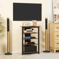 Winston Porter Ioulia Corner TV Stand for TVs up to 28" Wood in Brown | 23.5 H x 23.5 W x 15.75 D in | Wayfair B4C9E5FAA0FF4B5ABCBA00E2D63AA86B