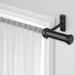 Lark Manor™ Aresha 1" Diameter Adjustable Length Single Curtain Rod w/ Brackets, Wood in Black | 2 H x 28 W x 4.53 D in | Wayfair