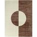 Brown/White 84 x 63 x 0.55 in Area Rug - AllModern Clemence Modern Geometric Area Rug | 84 H x 63 W x 0.55 D in | Wayfair