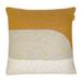 Bella 20-inch x 20-inch Handwoven Cotton Blend Throw Pillow, Cream & Mustard Yellow