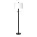 Floor Lamp with Drum Shade and Pull Chain - 16 L x 16 W x 64 H Inches