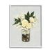 Stupell Industries Yellow Rose Flower Bouquet Decorated Rocks Vase Graphic Art White Framed Art Print Wall Art Design by Ziwei Li