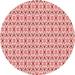 Ahgly Company Machine Washable Indoor Round Transitional Deep Rose Pink Area Rugs 8 Round