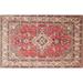Ahgly Company Indoor Rectangle Traditional Bright Maroon Red Persian Area Rugs 8 x 10