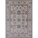 Ahgly Company Indoor Rectangle Mid-Century Modern Silver Pink Oriental Area Rugs 2 x 4