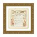 Walter Crane 20x20 Gold Ornate Framed and Double Matted Museum Art Print Titled - The Hen and the Fox the Cat and the Fox (1908)