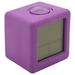 Digital Alarm Clock with Snooze LED Night Light for Bedroom Small Desk Bedside Travel Clocks Display Time Date Purple