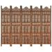 Suzicca Hand carved 5-Panel Room Divider Brown 78.7 x65 Solid Mango Wood