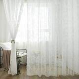 1 Panel Tab Top Voile Curtains Loop Sheer Curtains Transparent Window Drapes for Living Bedroom Divide Wedding Big Window Curtains White 78.74(H) X59.05(W) in