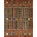 Ahgly Company Machine Washable Indoor Rectangle Abstract Tiger Orange Brown Area Rugs 6 x 9