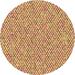 Ahgly Company Machine Washable Indoor Round Transitional Grapefruit Red Area Rugs 8 Round