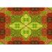 Ahgly Company Machine Washable Indoor Rectangle Transitional Green Area Rugs 6 x 9