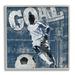 Stupell Industries Soccer Player Goal Text Vintage Weathered Sign Graphic Art Gray Framed Art Print Wall Art Design by Katrina Craven