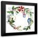 Sussman Harriet 12x12 Black Modern Framed Museum Art Print Titled - Christmas Wreath V