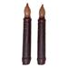Set of 2 OL BURGUNDY Battery-Operated Timer Taper Candles by Country House