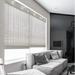 MOOD Custom Bamboo Shades | MODERN | Cordless Designer Natural Woven Wood Roman Shades for Windows | Modern Light Grey (Sheer) | 42 W X 48 H