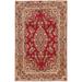 Antique Sarouk Collection Red Lamb s Wool Area Rug- 6 8 X 10 4