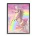 Stupell Industries Dazzling Unicorn Fluffy Pink Clouds Fantasy Rainbow 16 x 20 Design by Ziwei Li