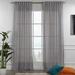 3S Brother s Grey Linen Look Extra Long Set of 2 Panels Sheer Curtains Rod Pocket & Back Tab Home DÃ©cor Window Custom Made Drapes 10-30 Ft. Long -Made in Turkey Each Panel (52 W x 180 L)