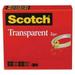 Scotch Transparent Tape 3 Core 0.5 x 72 yds Transparent 2/Pack (6002P1272)