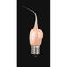 B&P LampÂ® 3 Watt 130V Candelabra Base Flame Tip Champagne Silicone Bulb 1 1/2 height