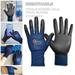 3Pairs QEAR General Purpose Work Safety Gloves Nitrile Rubber Palm Coated Abrasion Snug Fit Breathable Size Large