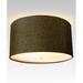 Moderne Flush Mount Conversion Kit 18 w Chocolate Burlap Shallow Drum Lampshade