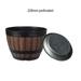 Resin Whiskey Barrel Flower Pot Round Planter Vintage Style Indoor Outdoor Garden Yard Patio