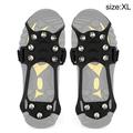 1 Pair Anti-Slip 10 Teeth Ice Crampons Traction Cleat for Shoes Boots Outdoor Hiking Climbing Accessories Outdoor Ice Snow Climbing Hiking Unisex Shoes Ice Crampons Traction Cleat Anti-slip 10 XL