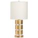 The Crestview Collection Casey Gold Metal and Crystal Table Lamp