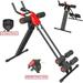 Power Plank Ab Crunch Machine 5 Minute Exercise Shaper Adjustable Abdominal Exercise Equipment Ab Core Cruncher Glider Trainer with LCD Display for Home Gym Muscle Build Fitness Workout