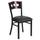 Flash Furniture Traditional Vinyl Upholstered Dining Side Chair (Metal Frame) Walnut in Black | 847254083904