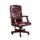 Boss Office Products Burgundy Traditional Ergonomic Adjustable Height Swivel Upholstered Executive Chair in Brown | B905-BY