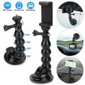 Car Suction Cup Mount Phone Holder Adjustable Angles Video Navigation Bracket Compatible for Gopro Action Camera