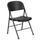 Hercules Series 330 lb. Capacity Black Plastic Folding Chair with Charcoal Frame