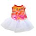 Cute Pet Dress One Piece Bowknot Dress Pet Prom Clothes Doggie Party Gowns Christmas Dog Puppy Princess Dress Orange X-Small