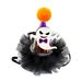 Fusipu Pet Headgear Adjustable Cartoon Ornament Friendly to Skin Non-Glaring Easy-wearing Polyester Dog Halloween LED Cap Pet Cosplay Headwear Pet Supplies