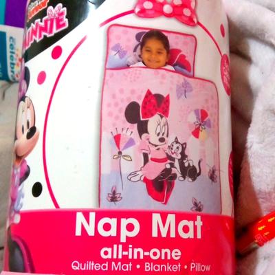 Disney Other | Disney Minnie Mouse Toddler Rolled Nap Mat, Sweet As Minnie New | Color: Pink/Purple | Size: Osbb