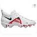 Nike Shoes | Nike Men's Alpha Menace 3 Shark Mid Football Cleats | Color: Red/White | Size: 12