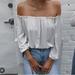 Brandy Melville Tops | Brandy Off The Shoulder White Maura Top | Color: White | Size: Xs