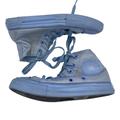 Converse Shoes | Converse All Star Metallic Blue Sneakers Ankle High Tops Size 12 Youth Unisex | Color: Blue/Silver | Size: 12g