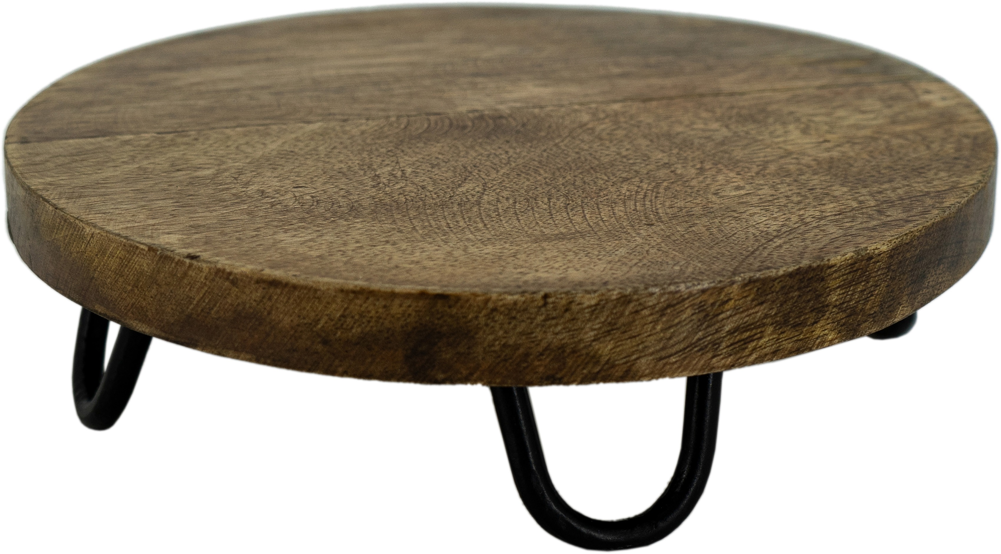 Servierplatte NOOR LIVING "Deko-Servierbrett", braun, H:7cm Ø:30cm, Holzwerkstoff, Servierplatten, aus exclusivem Mango-Holz Image