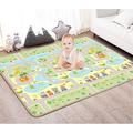 Antrect Baby Play Mat Double-Sided Crawling Mat Waterproof Play Matt Baby Soft Foam Play Mat Large Baby Play Mat Reversible Baby Mat XPE Padded Play Mat Non Toxic Wipeable Play Mat